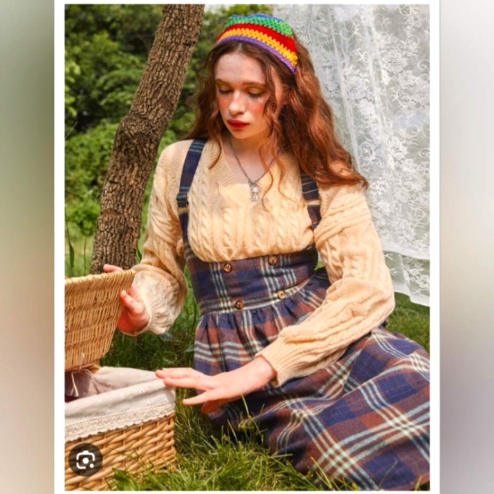 Plaid Vintage Jumper Suspender Dress